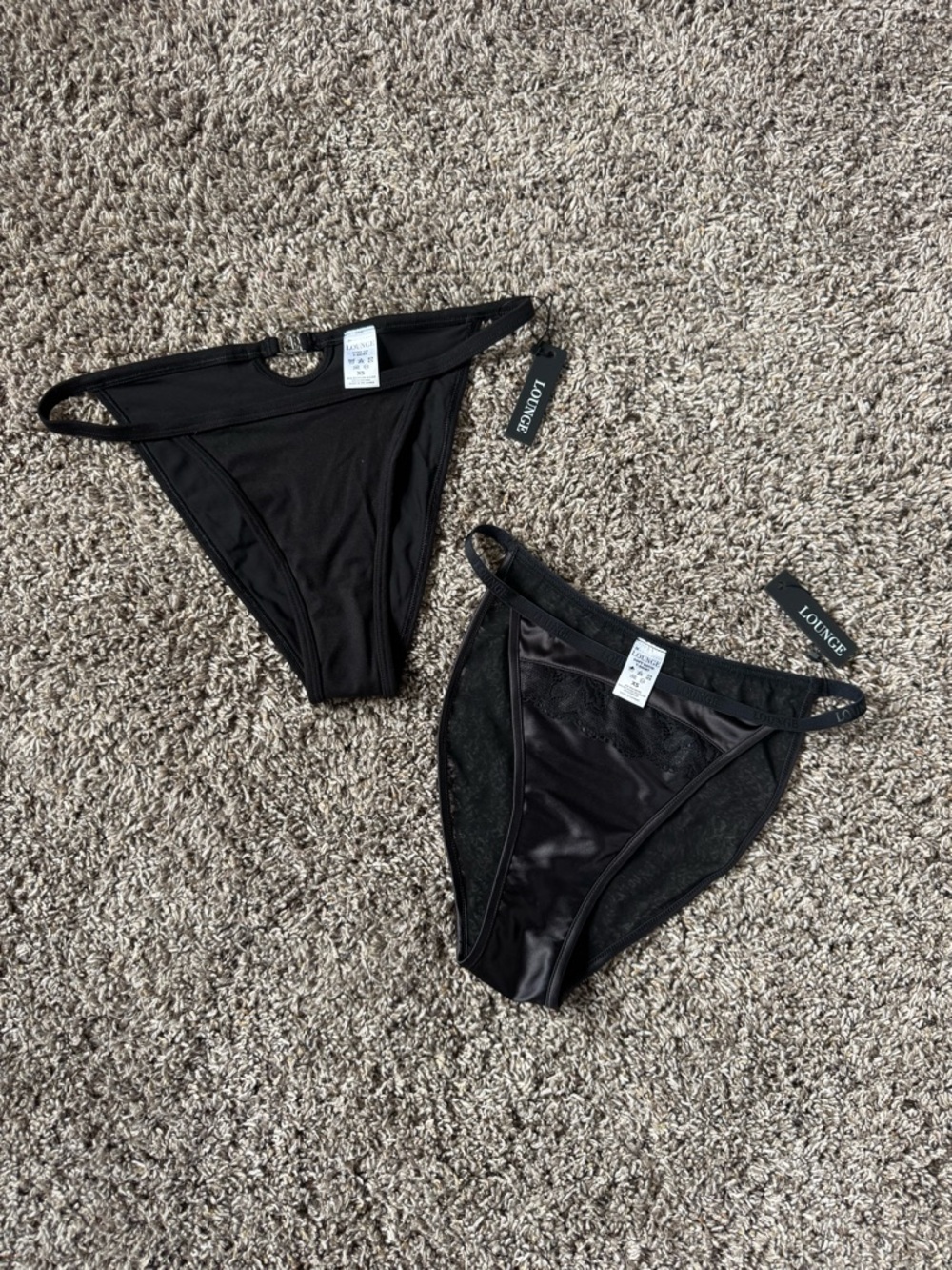 Lounge Black Women's Bikini Panties - Pack of 2